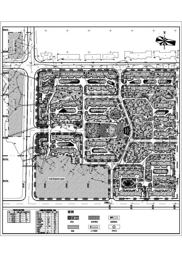 某地区小区园林绿化总规划设计施工详细方案CAD图纸_图1