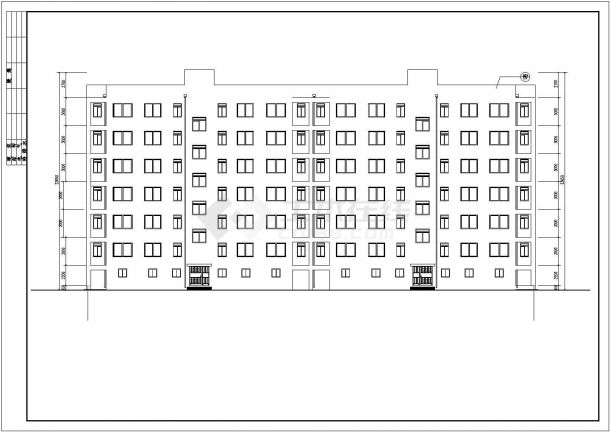 【烟台大学】4133平方米七层住宅楼建筑全套cad图，含效果图-图一