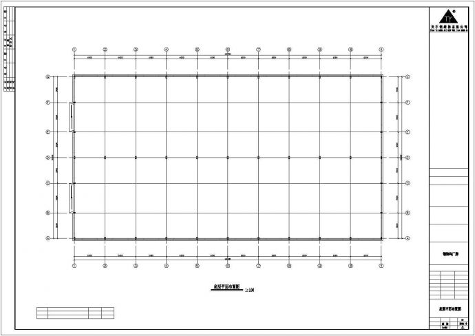 厂房设计_某公司60×32厂房工程结构设计CAD图纸_图1