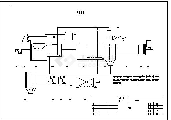 某养殖废水处理系统设计cad图,共五张-图一