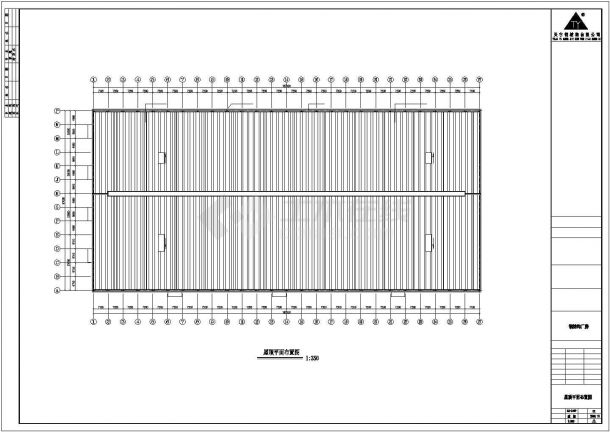 厂房设计_某公司187×87厂房工程结构设计CAD图-图一
