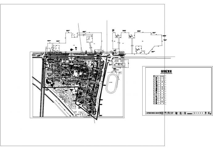 某地区大型居住小区景观规划设计施工详细方案CAD图纸_图1