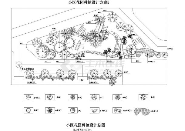 某居民小区绿化种植景观总规划设计施工详细方案CAD图纸-图一