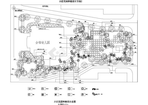 某地区小区绿化种植景观规划设计施工详细方案CAD图纸-图一