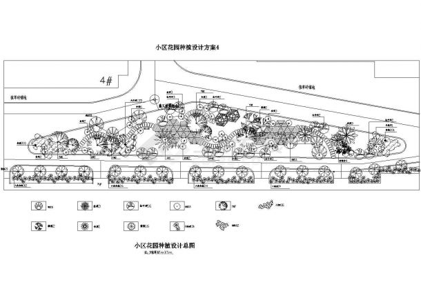 某小区绿化种植景观总规划设计施工详细方案CAD图纸-图一