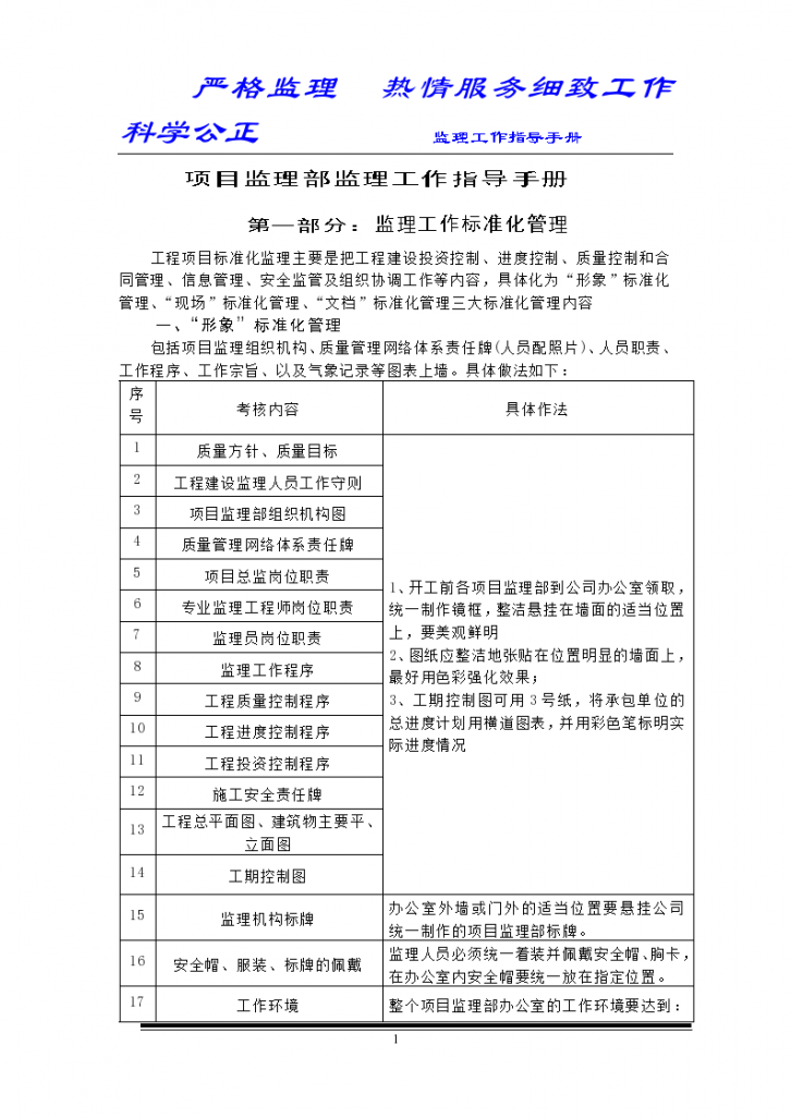 项目监理部监理工作指导手册施工方案-图一