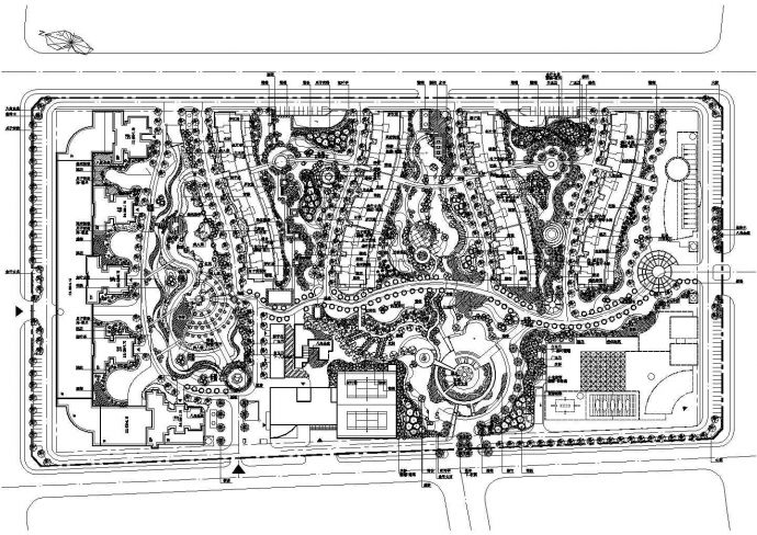 某绿化景观种植规划设计施工详细方案CAD图纸_图1