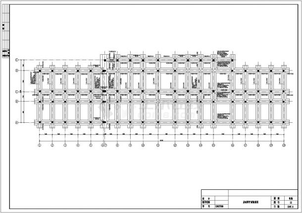 湖州市某市政单位3650平米四层框架办公楼结构设计CAD图纸-图二