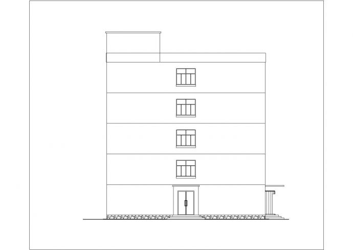 长沙市某公司3900平米左右五层框架结构办公楼建筑+结构设计CAD图纸_图1