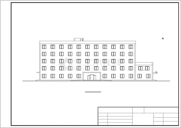 天水市某市政单位4300平米五层框架结构办公楼建筑设计CAD图纸-图二
