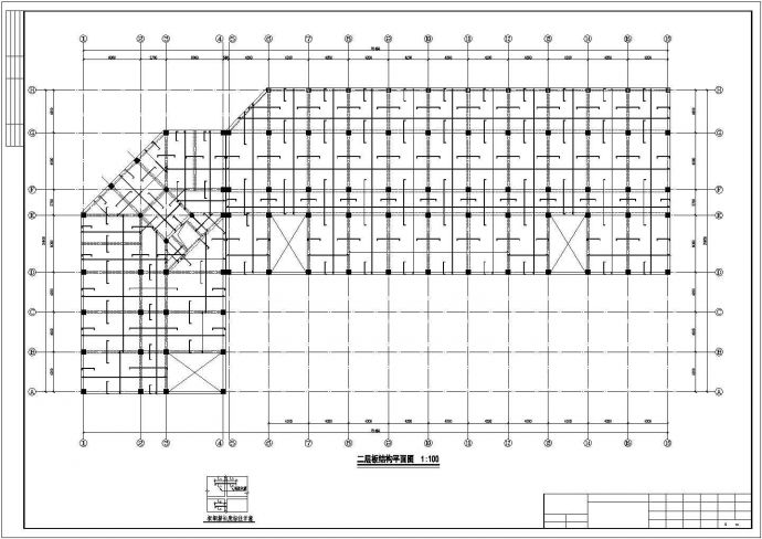 台州某供电所4700平米五层框架结构办公楼全套结构设计CAD图纸_图1