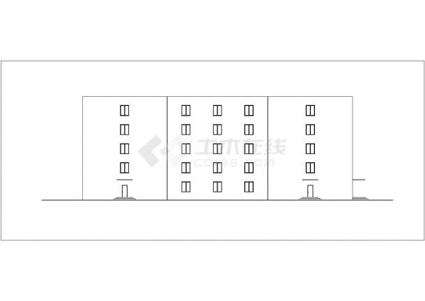 某单位8000平米五层框架结构办公综合楼平立剖面设计CAD图纸-图一
