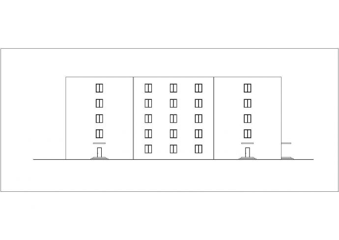 某单位8000平米五层框架结构办公综合楼平立剖面设计CAD图纸_图1