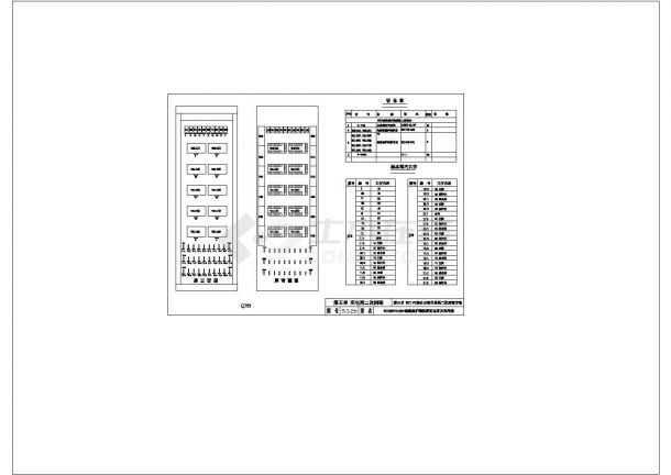 10kV线路保护测控屏面布置及元件图CAD-图一