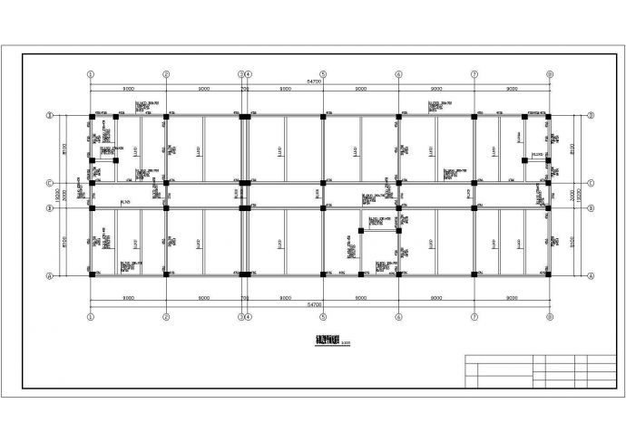天津市某市政单位6200平米6层框架办公楼全套结构设计CAD图纸_图1