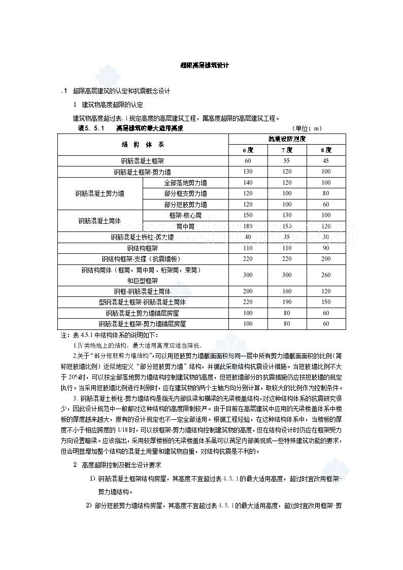 超限高层建筑结构设计措施