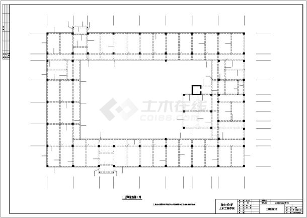 芜湖市某保险公司6千平米六层框架结构办公楼结构设计CAD图纸-图二