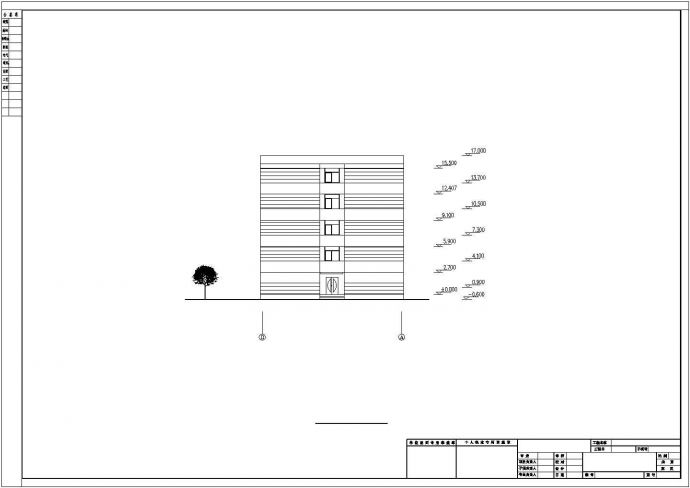 5185平米五层框架教学楼建筑cad图纸_图1