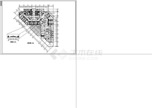 高层人民医院门诊住院综合大楼cad建筑施工图-图二