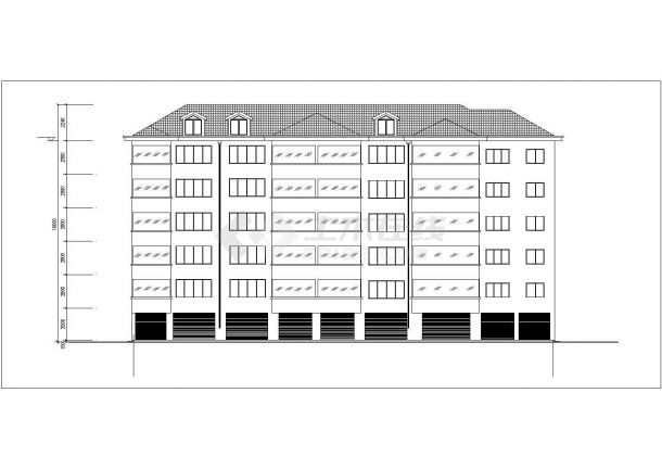 某小区4300平米左右五层砌体结构住宅楼建筑设计CAD图纸-图二