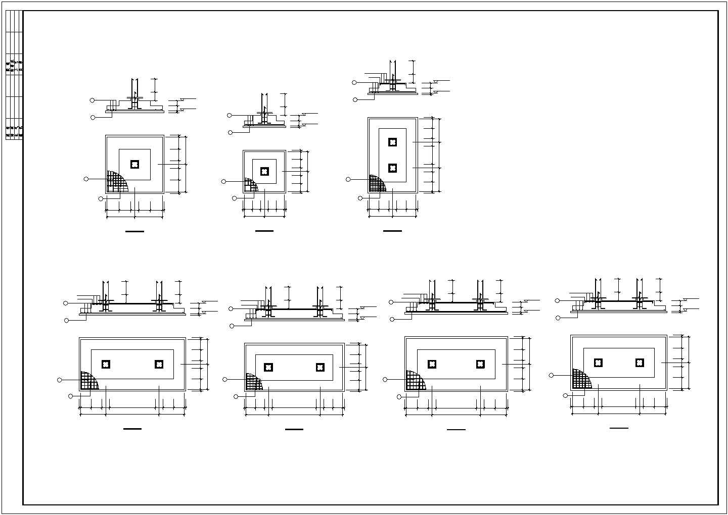 沈阳某现代化小区6层框混结构住宅楼结构设计CAD图纸