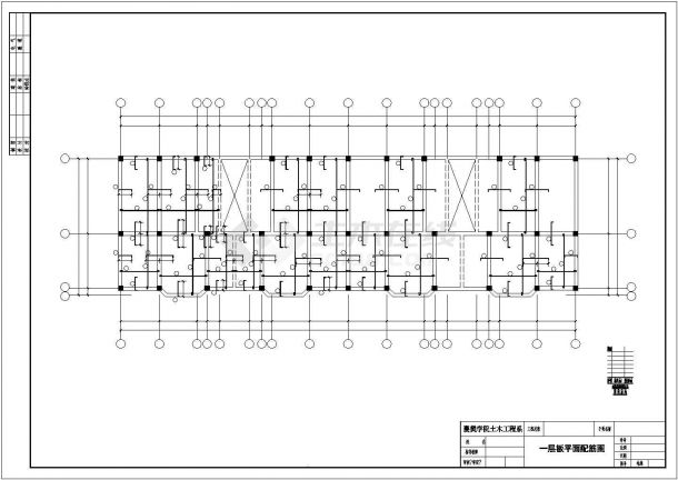 某小区2950平米6层框架结构住宅楼建筑设计CAD图纸（底层商用）-图二
