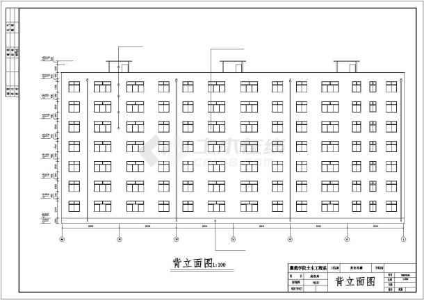 保定市某小区4200平米7层框架结构住宅楼全套建筑设计CAD图纸-图一