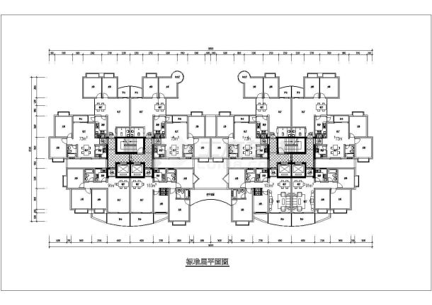 多层住宅楼户型设计CAD平面布置参考图-图一