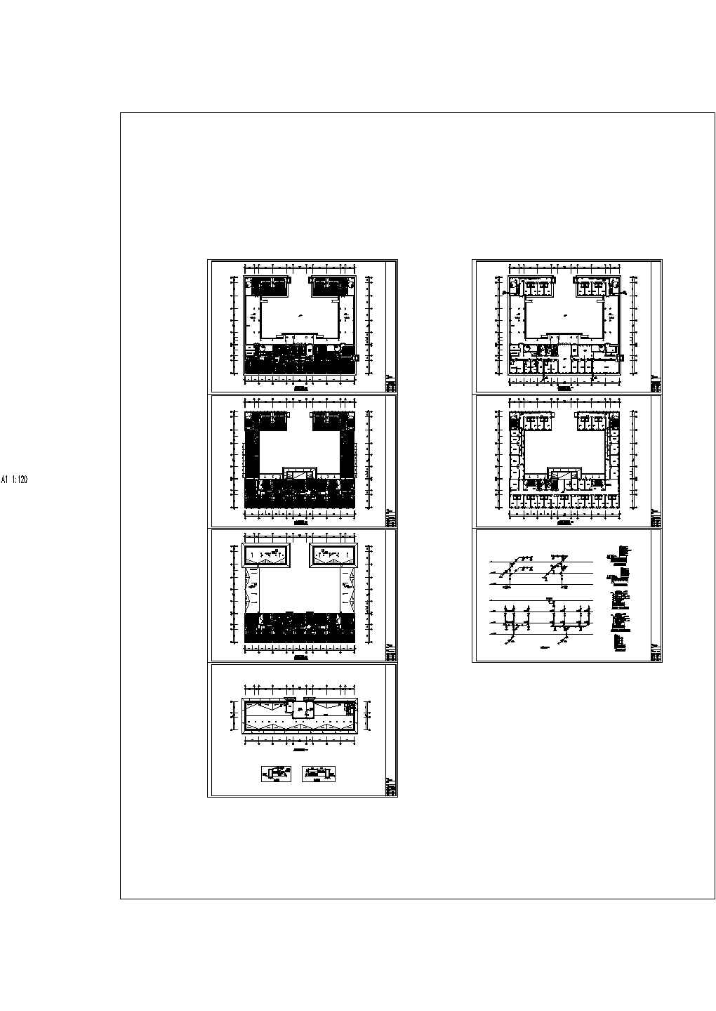 3层老年养护院（养老院福利院）建筑结构水暖电设计施工图