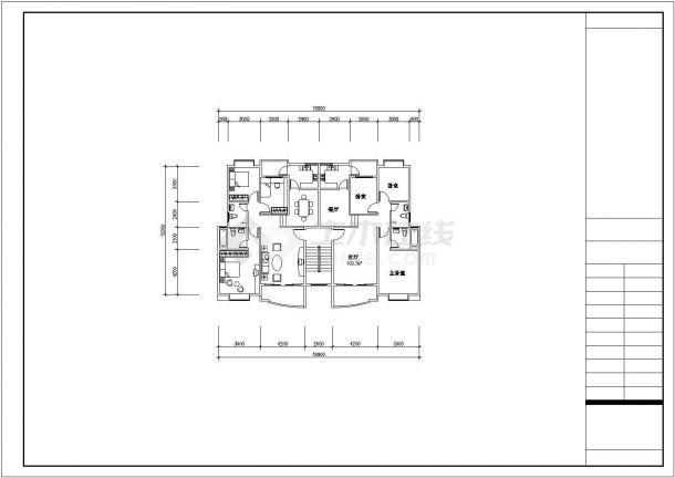住宅楼44种户型设计施工图-图二