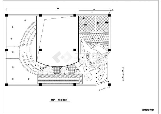 北京王府井地区某2层豪华酒店装修设计CAD图纸-图一