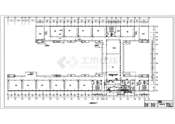 6547平方米四层框架综合教学楼建筑施工cad图（含毕业设计）-图一