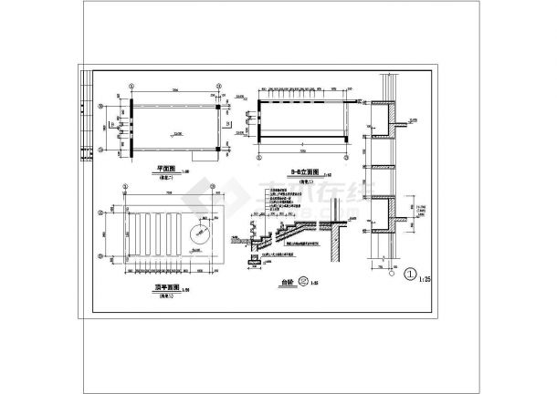 某中学综合实验楼建筑CAD设计（含实验室设计图）-图二