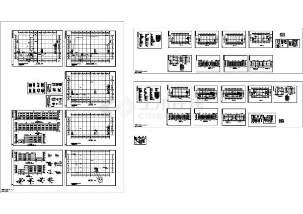 某3层2077㎡现浇框架结构汽车零部件厂（长94.94和42米 宽57.74和16米）设计cad全套建筑施工图【含设计说明，含2个车间设计】-图二
