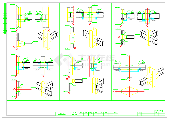 某两层框架钢结构电机公司设计CAD全套建筑施工图纸（含设计说明）-图二