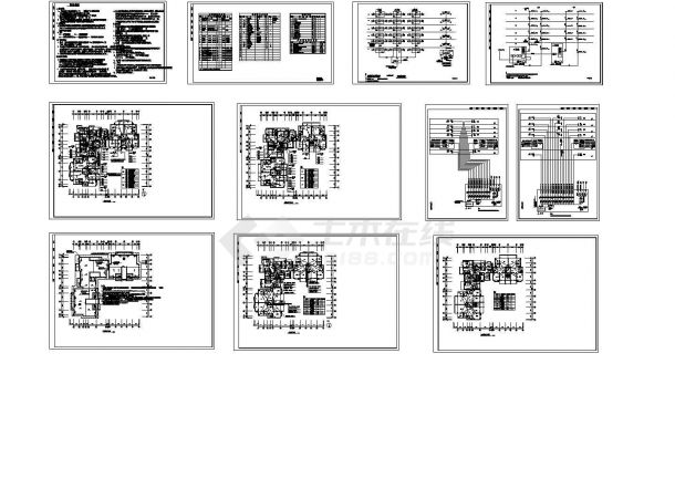 六层住宅楼电气施工CAD设计图-图一