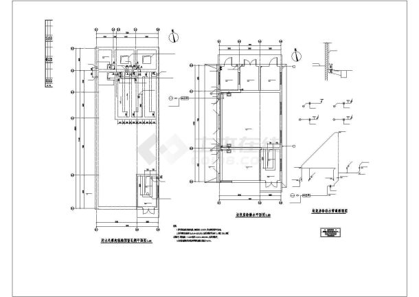 医院污水处理方案设计建施cad图纸-图一