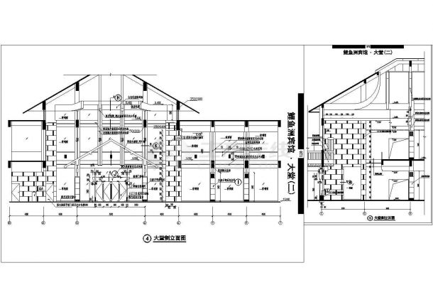 合肥市某三星级大酒店内部装修工程设计CAD图纸-图二