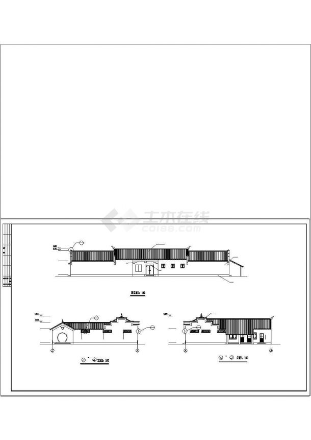 徽派建筑之农家饭庄建筑设计施工图-图二