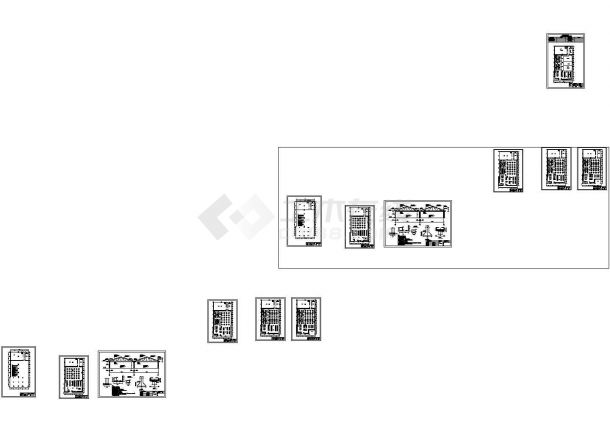 某现代小型超市（营业面积340㎡）室内装饰设计cad平面施工图（含基建图）-图二