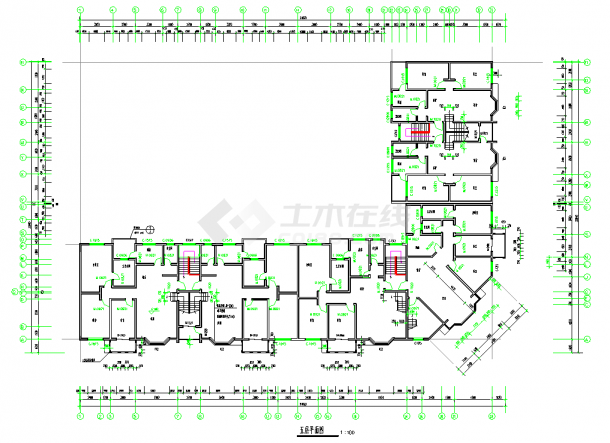 某小区经典住宅设计CAD全套建筑施工图纸（含设计说明）-图二