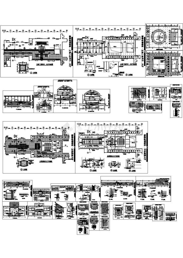 某省博物馆主馆室内装修设计cad全套施工图【标注详细，39张图】-图一