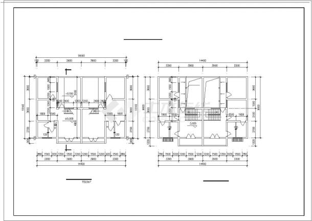 李白故居风景区仿唐民居建筑cad设计施工图-图一