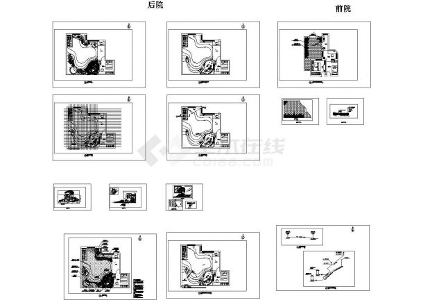 别墅花园庭院景观设计施工图-图一