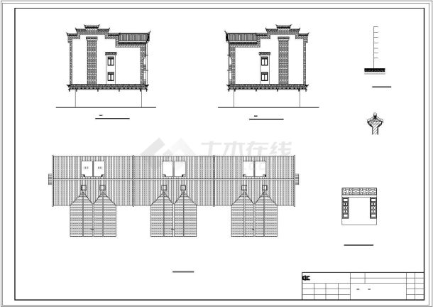 某地区民居建筑设计cad施工图-图一