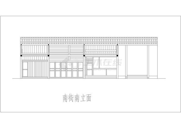 清穿斗结构民居建筑设计cad施工图-图一