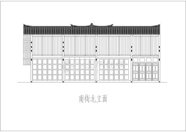 清穿斗结构民居建筑设计cad施工图-图二