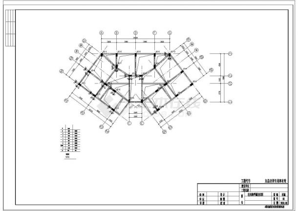 江西六层框架结构棚户区结构改造cad施工图纸-图二