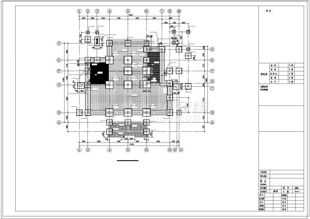 辽宁地上三层框架结构住宅楼改造加固结构cad施工图-图二