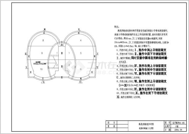 异型隧道(燕尾式衬砌)连拱衬砌施工工序节点详图设计-图二